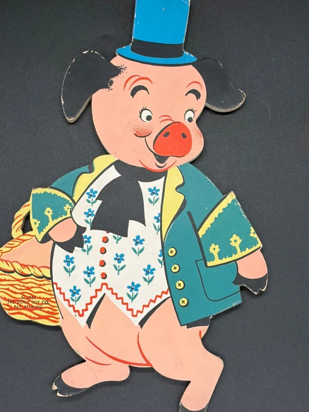 1951 Dolly Toy Co This Little Pig Nursery Wall Plaques Set of 5